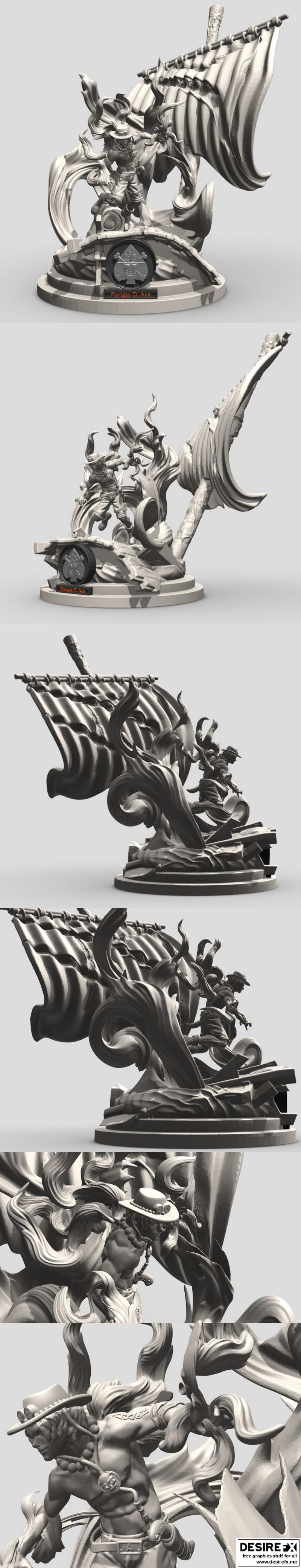 《海贼王》草帽一伙·波特卡斯·D·艾斯 3D打印模型|Portgas D. Ace – One Piece – 3D Print Model