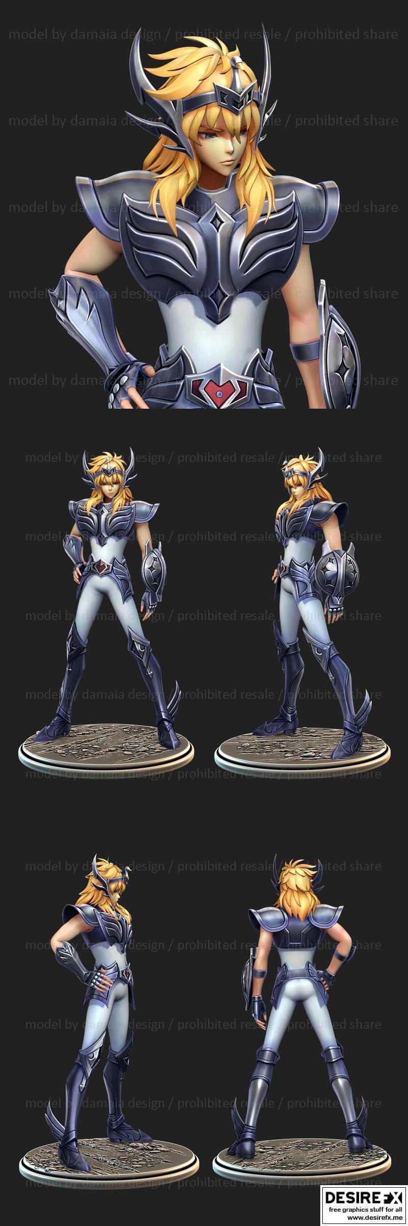圣斗士星矢 - 赫尔哈·天秤座 - 3D打印模型|Saint Seiya – Hyoga Cygnus – 3D Print Model