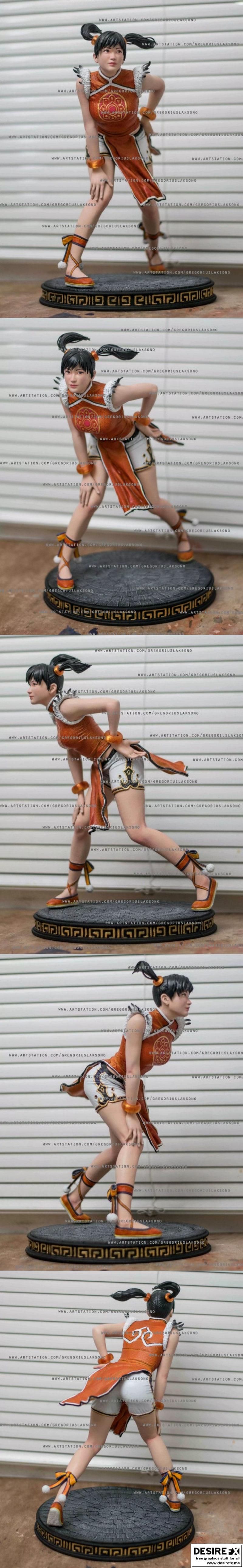 《Tekken绫崎飒 3D打印模型》|Ling Xiaoyu from Tekken – 3D Print Model