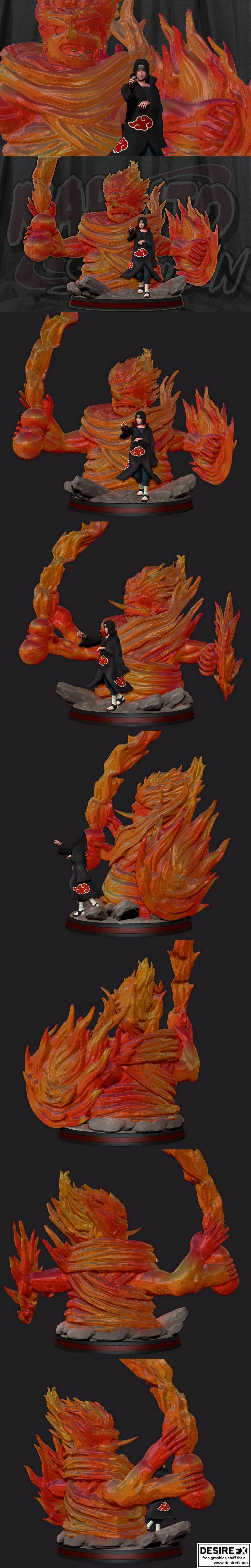 宇智波 Itachi 3D 打印模型|Itachi Uchiha with Susanoo – Naruto – 3D Print Model