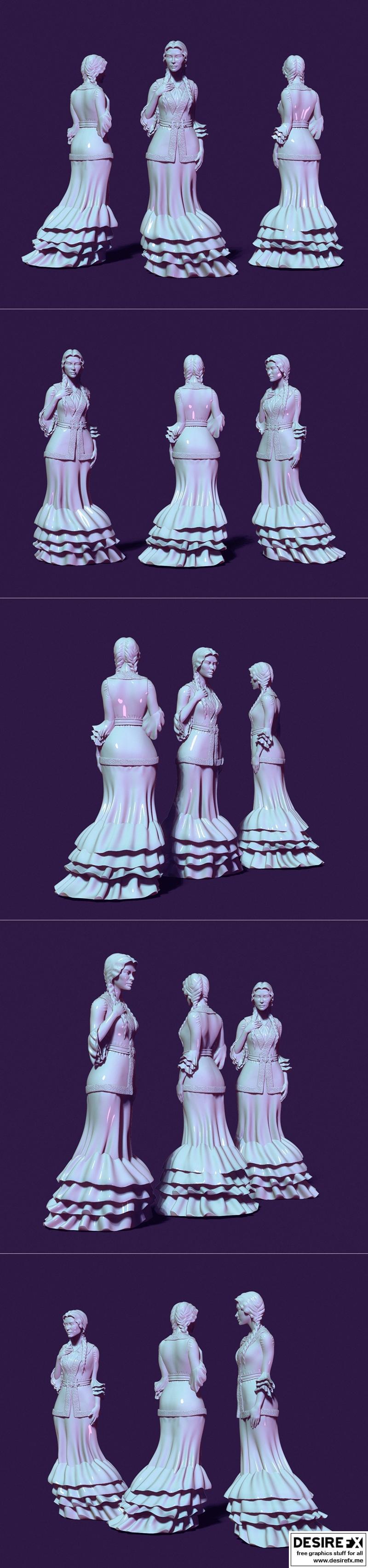 女孩漫游者 3D打印模型 STL|Girl NOMAD for casting – 3D Print Model STL