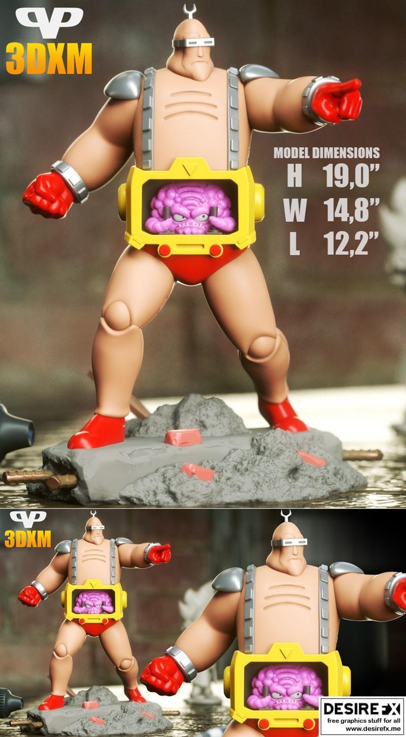 Krang - 3D打印模型 - 动漫角色模型|Krang – 3D Print Model STL