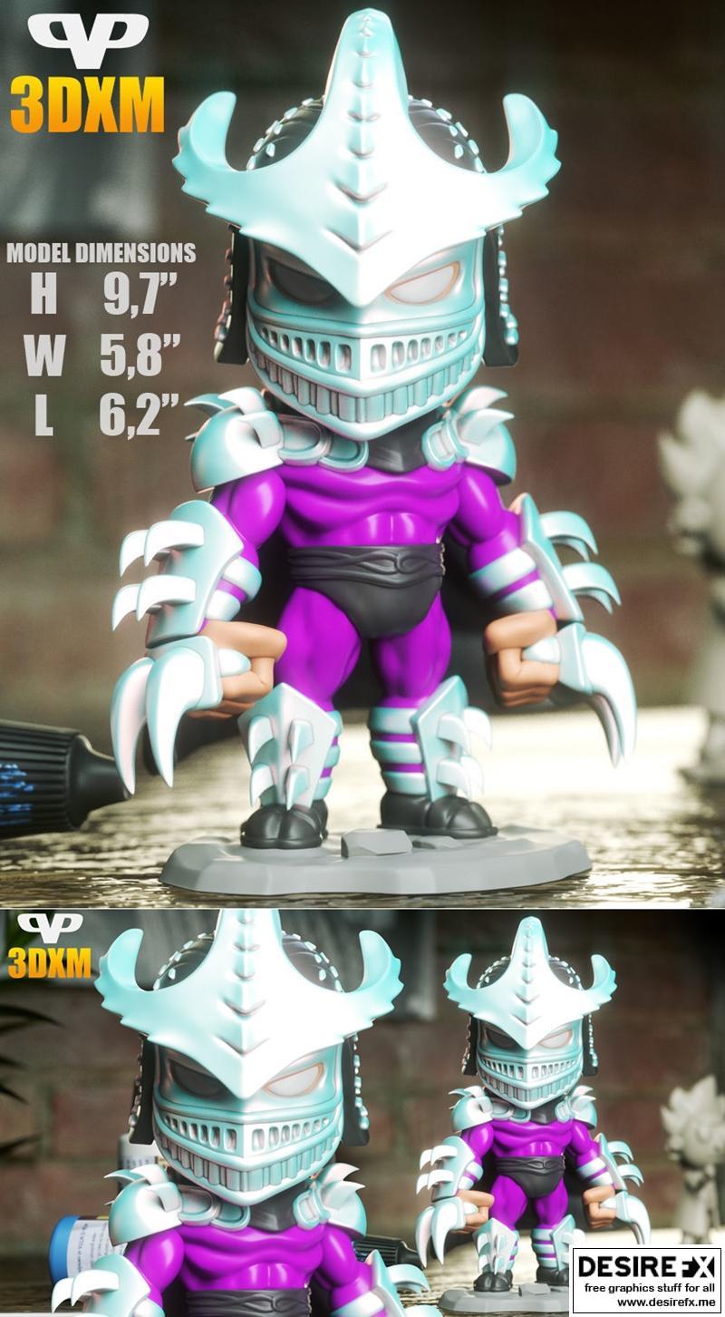 超级撕裂者Chibi——3D打印模型|Super Shredder Chibi – 3D Print Model STL