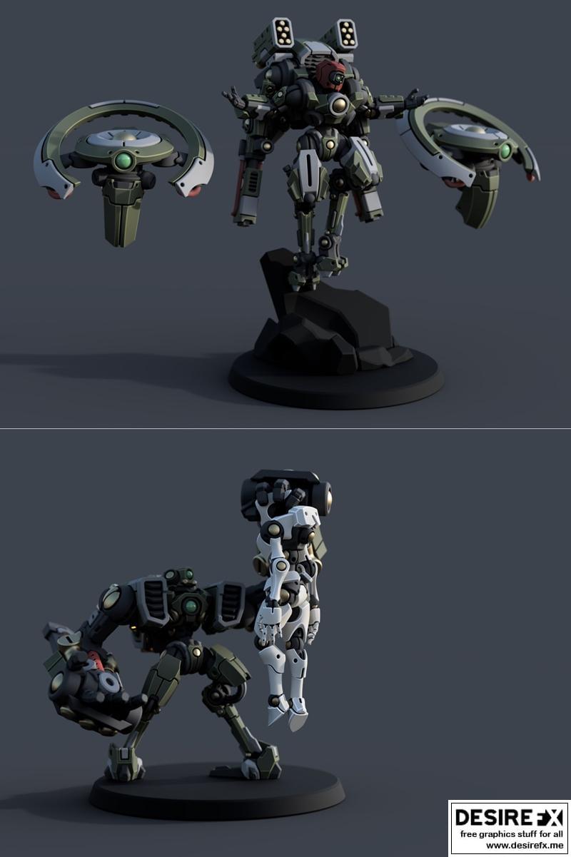 PiperMakes Eclipse Frame TEOTH角色3D打印模型|PiperMakes – Eclipse Frame – TEOTH Version and Punchbot – Bully Pose – 3D Print Model STL