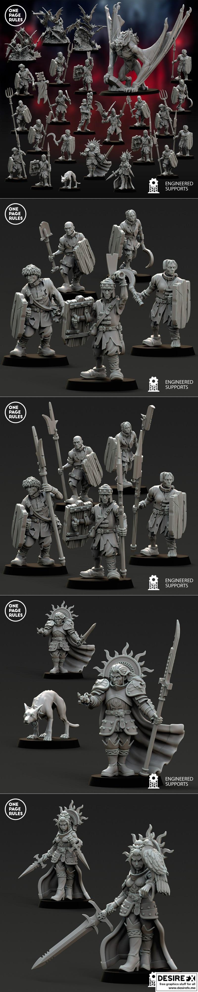 一页面规则 - 亡灵 vampires 2023 - 3D打印模型 STL|One Page Rules – Vampire Undead November 2023 – 3D Print Model STL