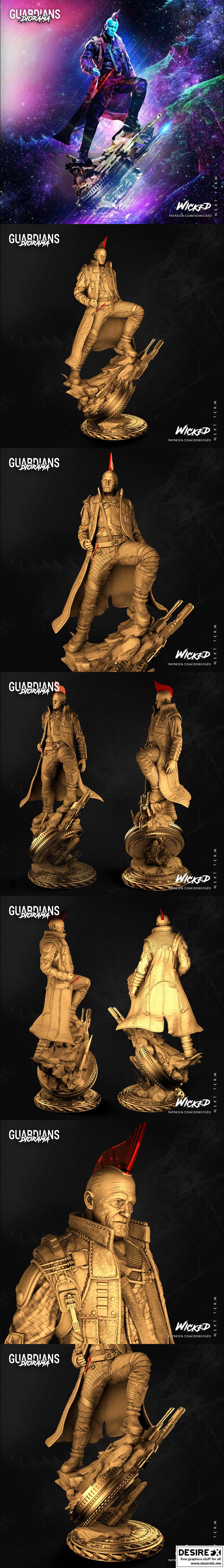 Wicked - Yondu - 3D打印模型|Wicked – Yondu Statue – 3D Print Mode