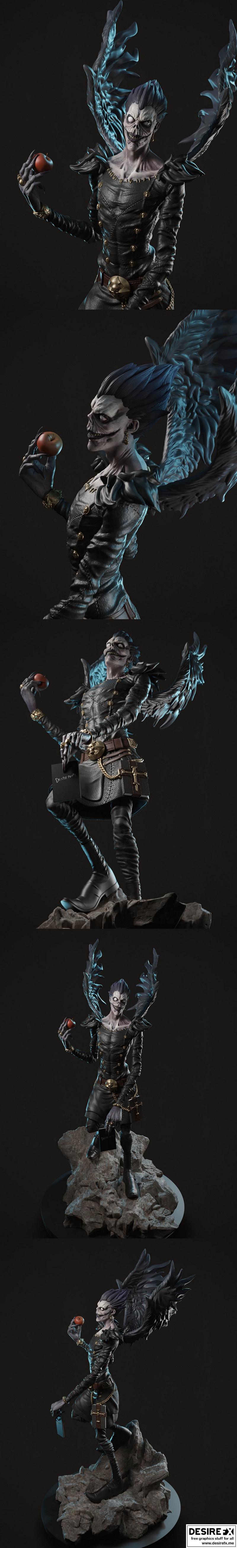 真实感十足的《死亡笔记》瑞克模型 3D打印版|Realistic Ryuk – Death Note – 3D Print Model