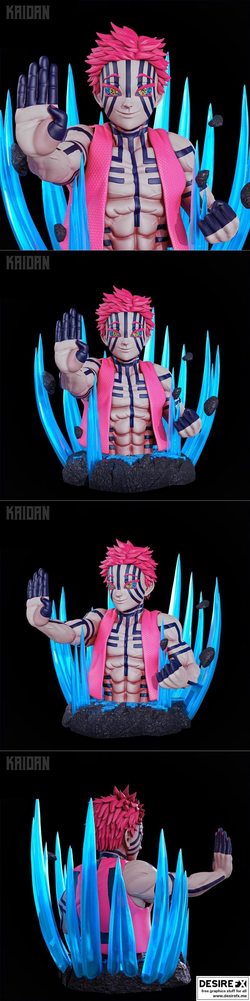 Akaza 3D打印模型|Akaza Bust – 3D Print Model STL