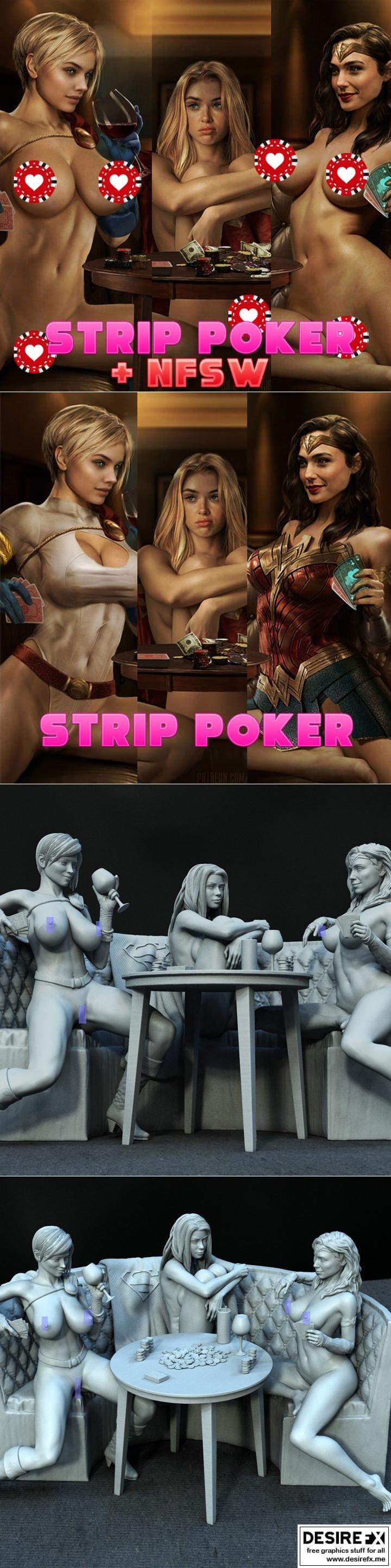 独家呈现——扑克牌主题3D打印模型|Exclusive – Poker strip – 3D Print Model STL