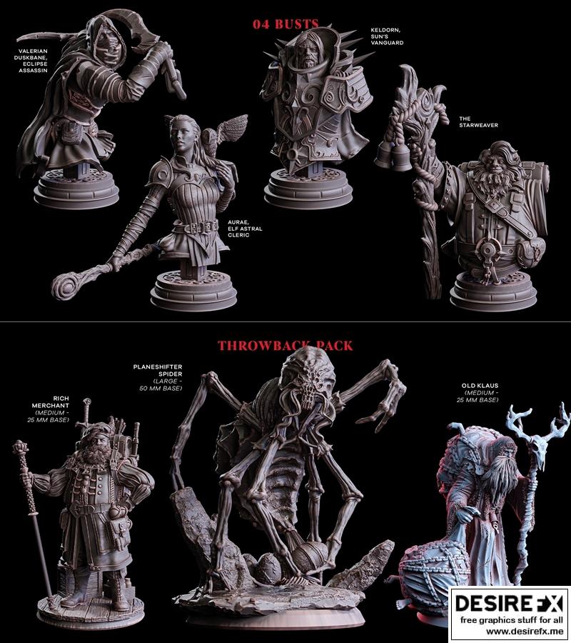 神之肉迷你模型——夜落教团 3D打印模型|Flesh of Gods Miniatures – The Nightfall Cult December 2023 – 3D Print Model STL