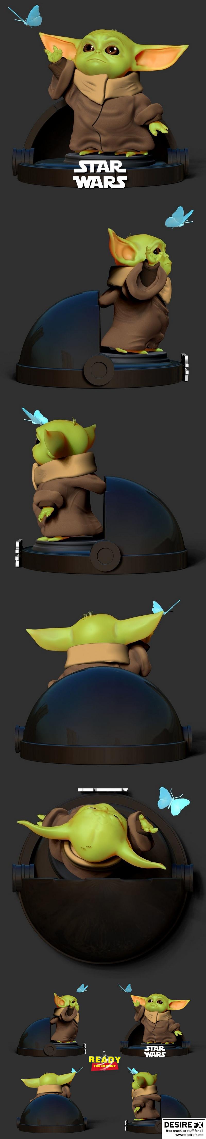 宝宝尤达 - 星战 - 3D打印模型|Baby Yoda – Star Wars – 3D Print Model