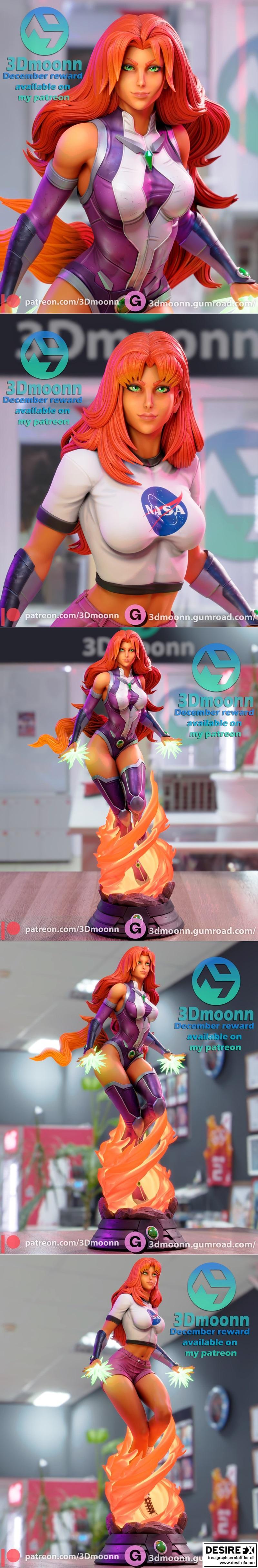3D打印模型：星火之光——星火角色造型|3Dmoonn – Starfire – 3D Print Model STL