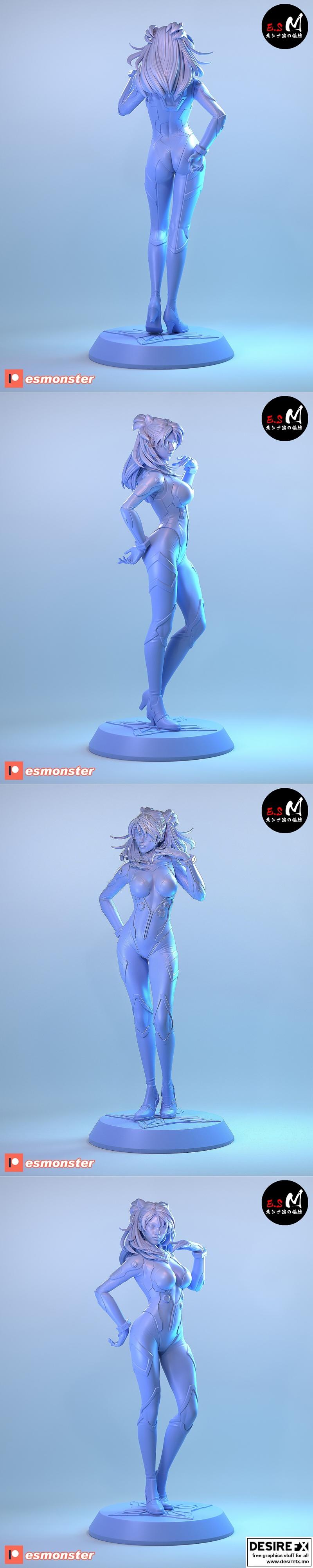 E.S.怪物 - 亚思卡 - 3D打印模型|E.S Monster – Asuka – 3D Print Model STL