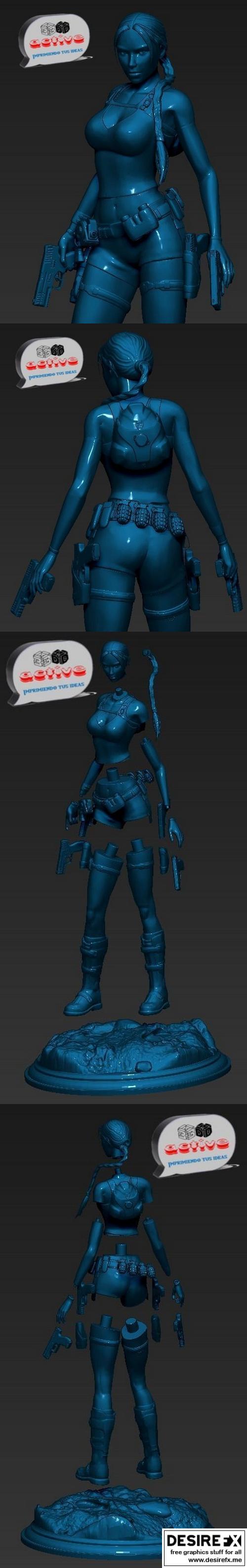 劳拉·克罗夫特—— tomb raider —— 3D打印模型|Lara Croft – Tomb Raider – 3D Print Model