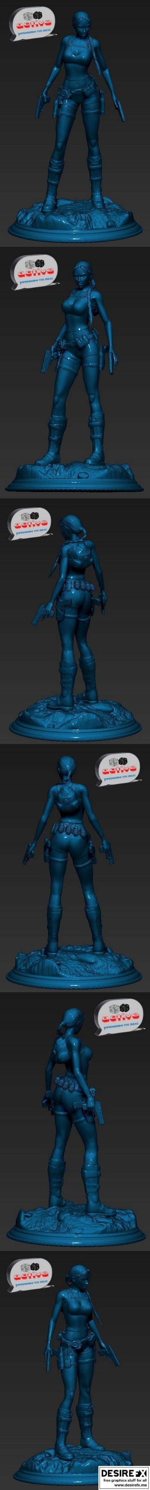 劳拉·克罗夫特—— tomb raider —— 3D打印模型|Lara Croft – Tomb Raider – 3D Print Model