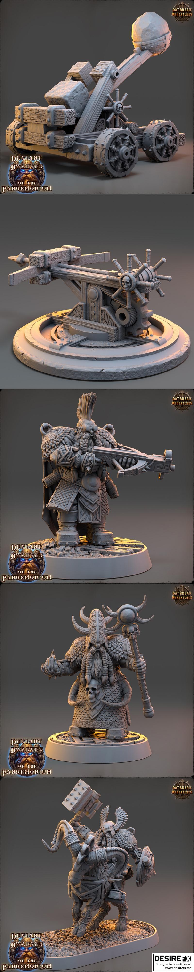 破晓微缩 – 疯狂地狱十月2023款 3D打印模型|Daybreak Miniatures – Deviant Dwarves of the Pandemonium October 2023 – 3D Print Model STL