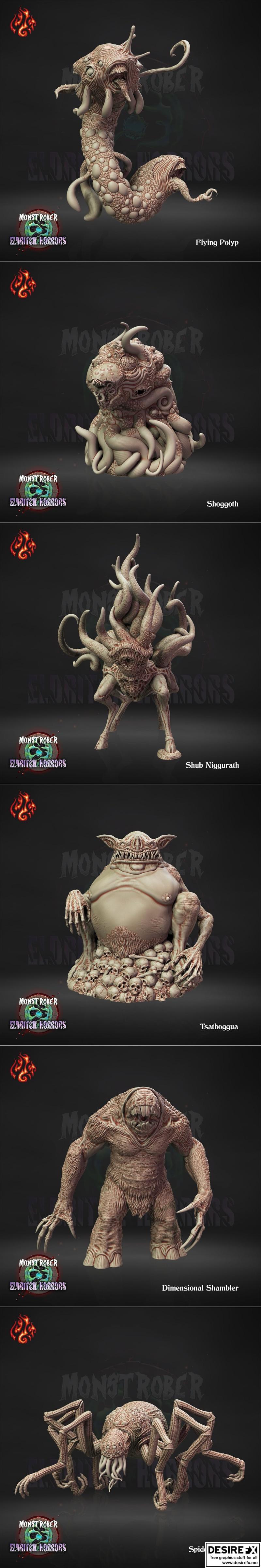 异界灾厄·莫斯特罗伯V·3D打印模型|Crippled God Foundry – Monstrober V – Eldritch Horrors – 3D Print Model STL