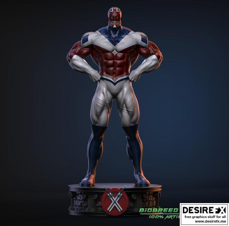 Biobreed Studios – Captain Britain – 3D Print Model STL