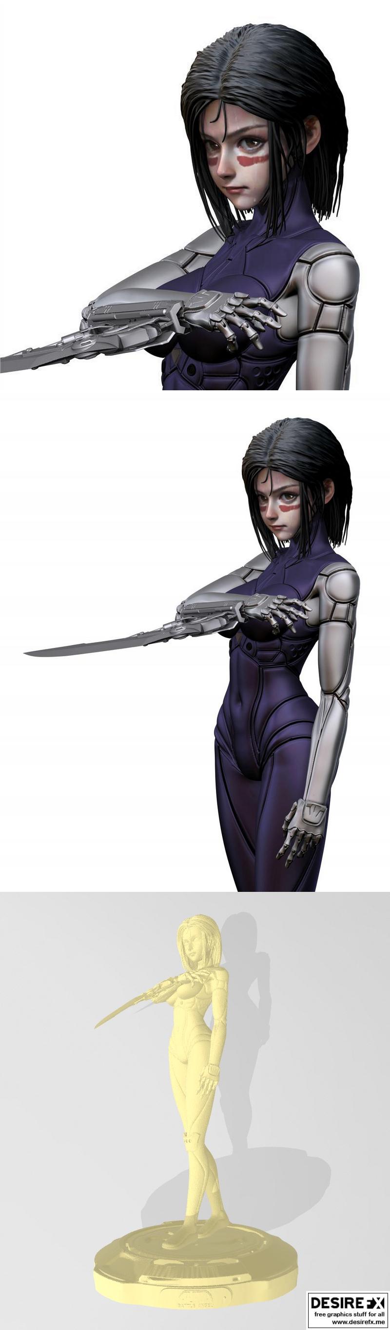 阿丽塔 3D打印模型|Alita – 3D Print Model