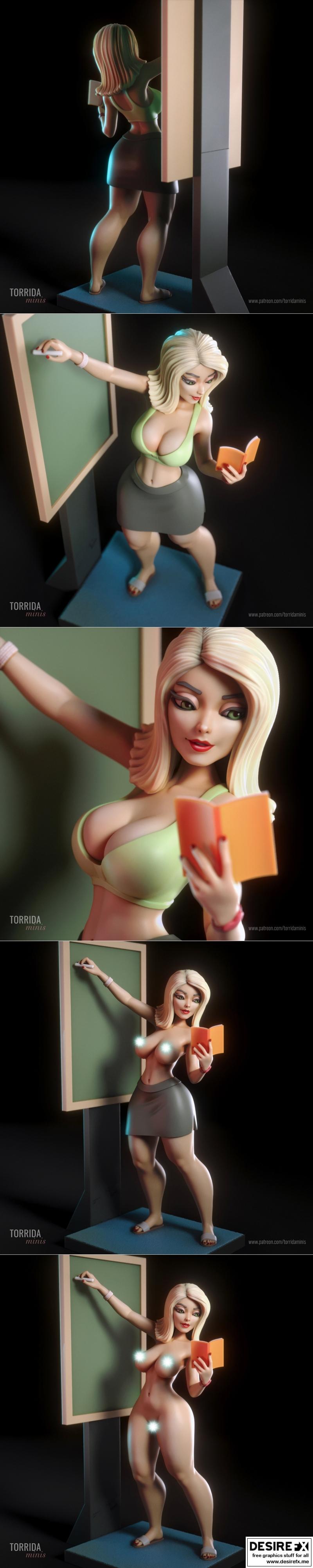 Torrida Minis - 学校教师玛丽 3D打印模型|Torrida Minis – Mari The School Teacher – 3D Print Model STL