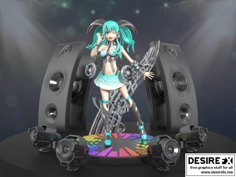 米哈游3D打印模型|Hatsune Miku – 3D Print Model
