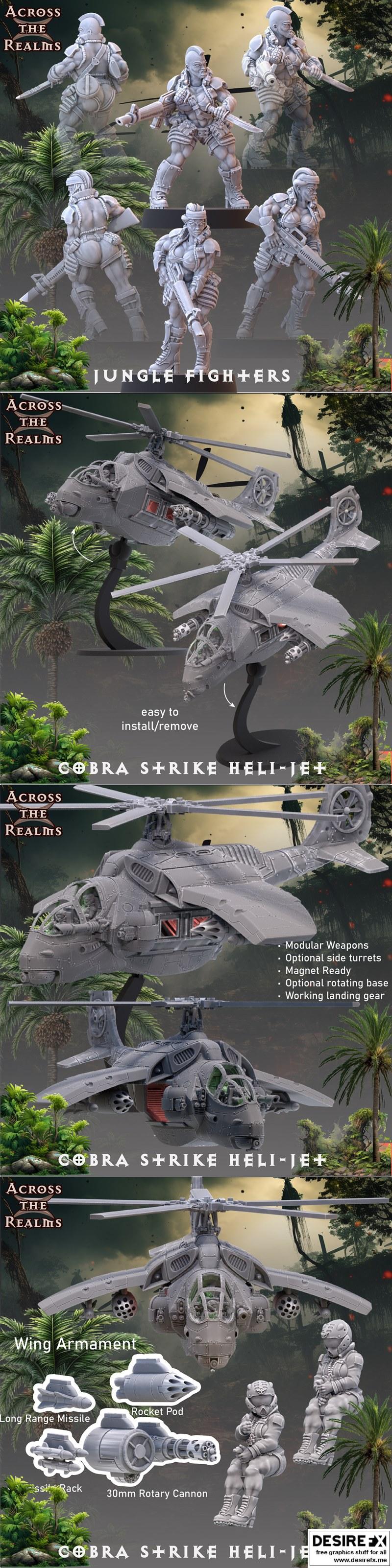 跨域之战——丛林战士 2023 3D打印模型|Across the Realms – Jungle Fighters November 2023 – 3D Print Model STL