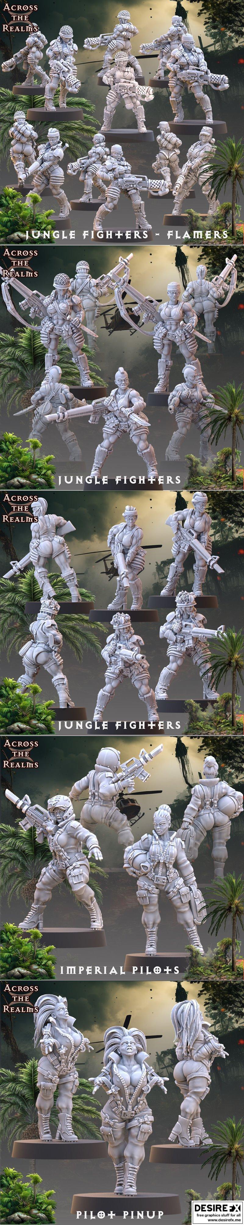 跨域之战——丛林战士 2023 3D打印模型|Across the Realms – Jungle Fighters November 2023 – 3D Print Model STL