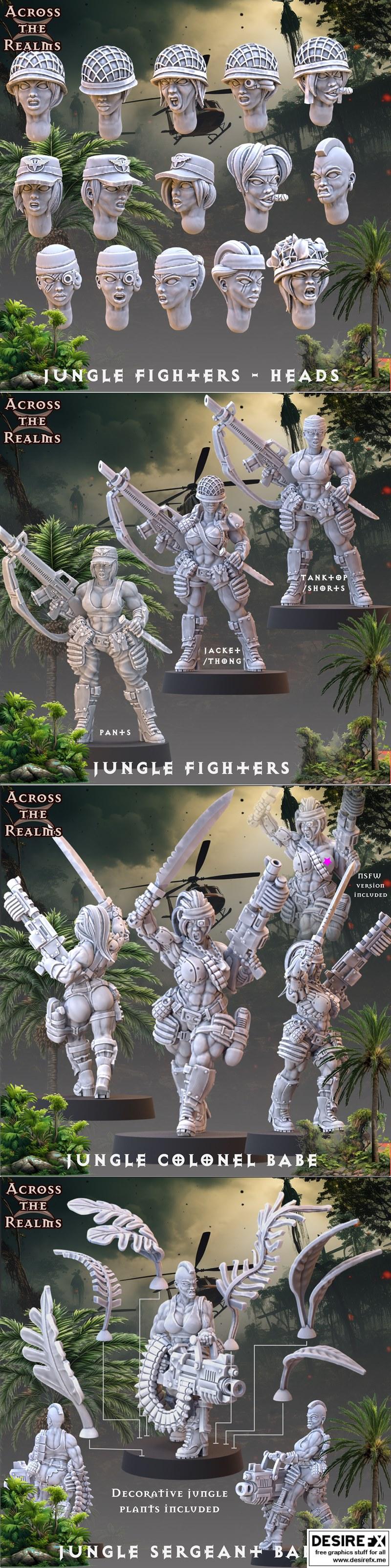 跨域之战——丛林战士 2023 3D打印模型|Across the Realms – Jungle Fighters November 2023 – 3D Print Model STL