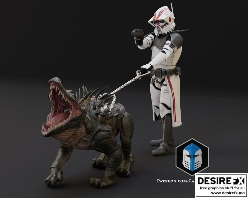 警犬与格里泽尔3D打印模型|Sergeant Hound and Grizzer Figurine – 3D Print Model STL