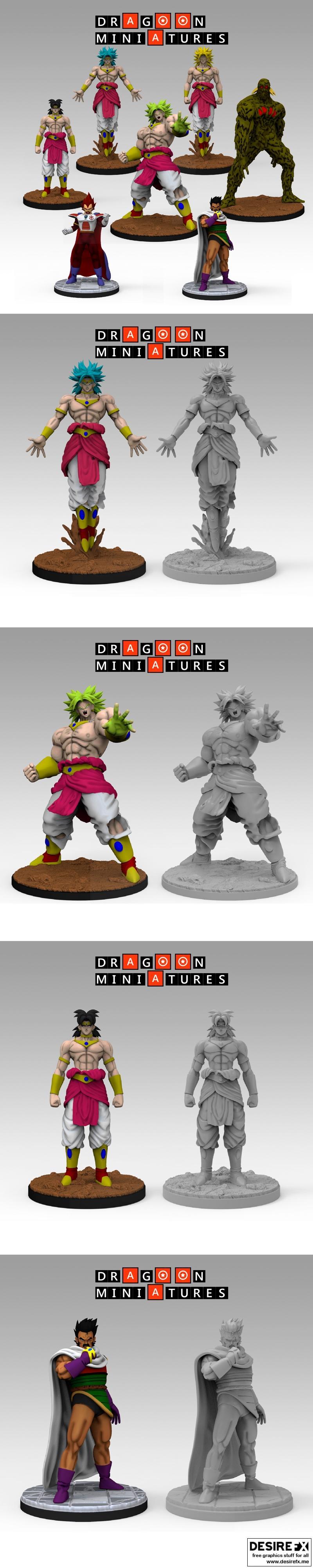 龙族迷你模型 - 布罗传奇 第15期 - 3D打印模型 STL|Dragoon Miniatures – Broly Sagas Term 15 – 3D Print Model STL