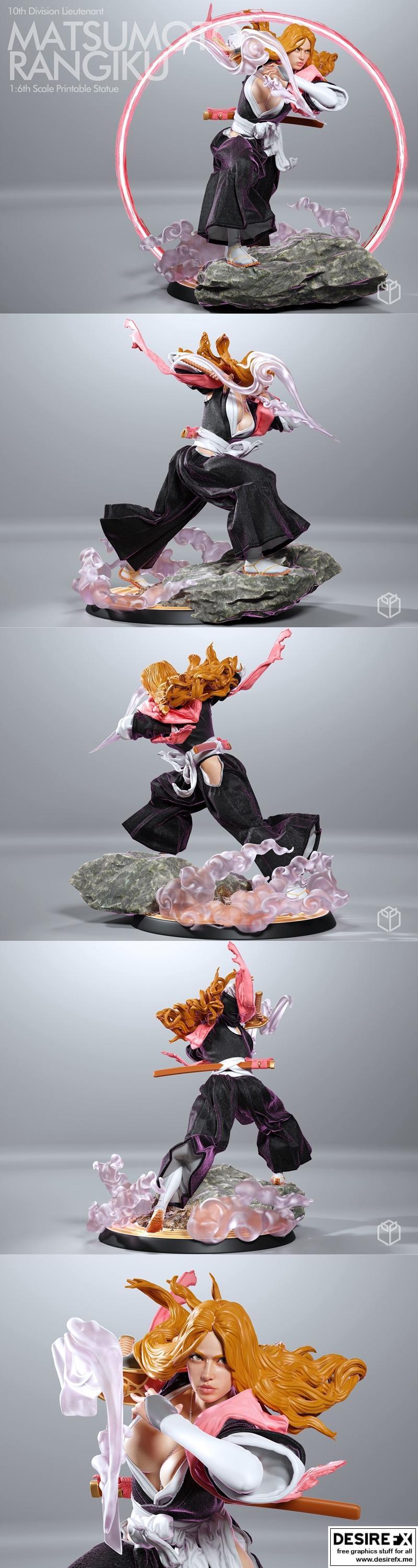 BLEACH 冰造之助 3D打印模型|Moyashi Studios – Bleach Rangiku – 3D Print Model STL