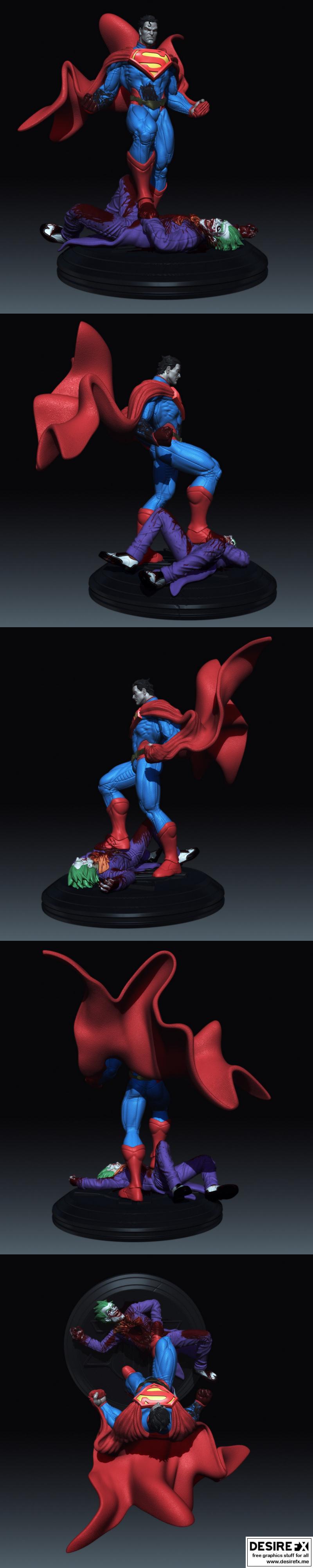 超人击败小丑 3D打印模型|Superman Kill the Joker – 3D Print Model