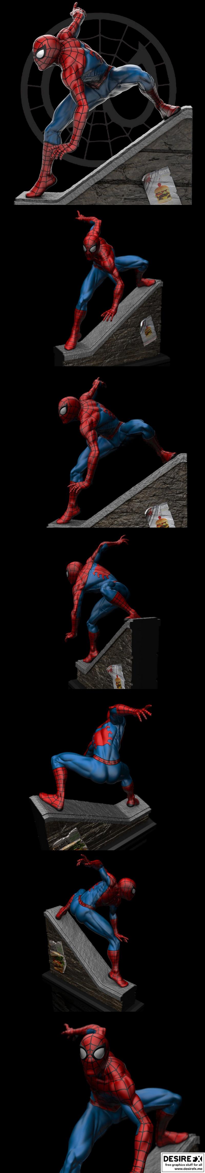 蜘蛛侠3D打印模型|Spider-Man Statue – 3D Print Model