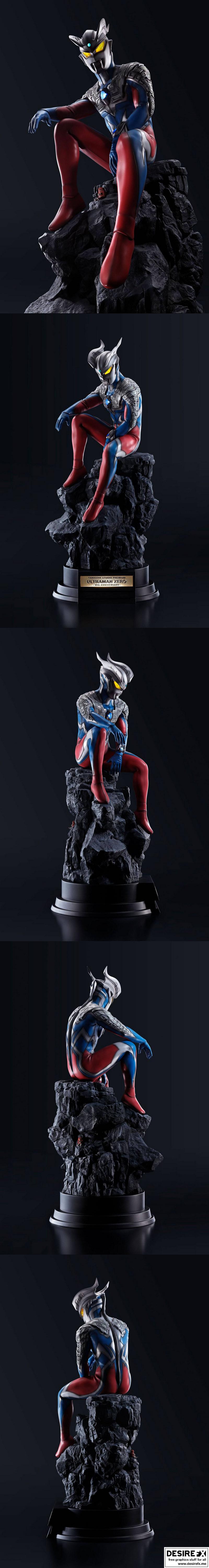 乌拉拉曼零 3D打印模型|Ultraman Tamashii Premium Statue Ultraman Zero – 3D Print Model