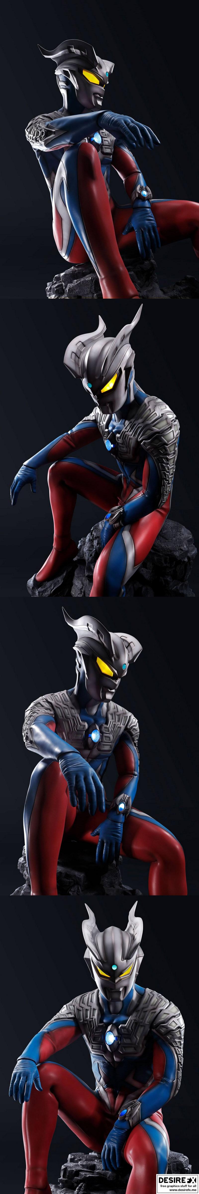 乌拉拉曼零 3D打印模型|Ultraman Tamashii Premium Statue Ultraman Zero – 3D Print Model