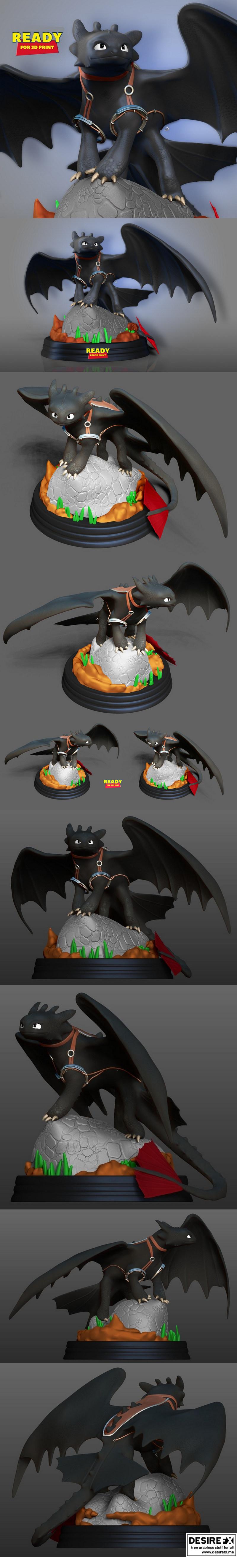 无牙男孩3D打印模型|Toothless Fanart – 3D Print Model