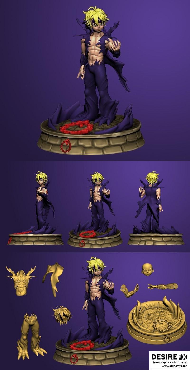 梅利奥达斯进攻模式 3D打印模型|Meliodas Assault Mode – 3D Print Model
