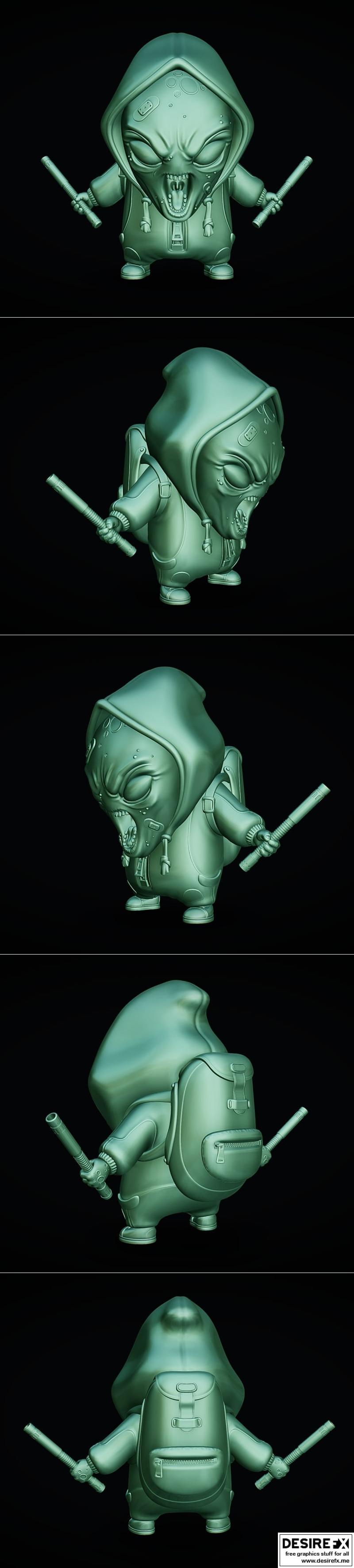 UFO男孩 3D打印模型|UFO boy – 3D Print Model STL