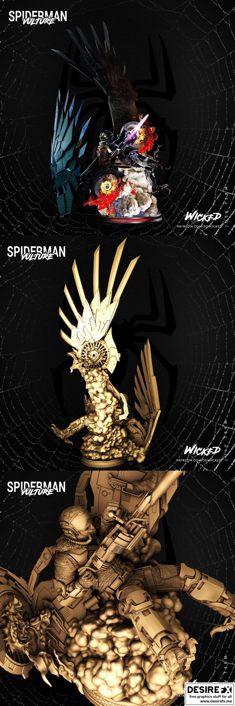 邪恶之鸟——3D打印模型|Wicked – Vulture Sculpture – 3D Print Model