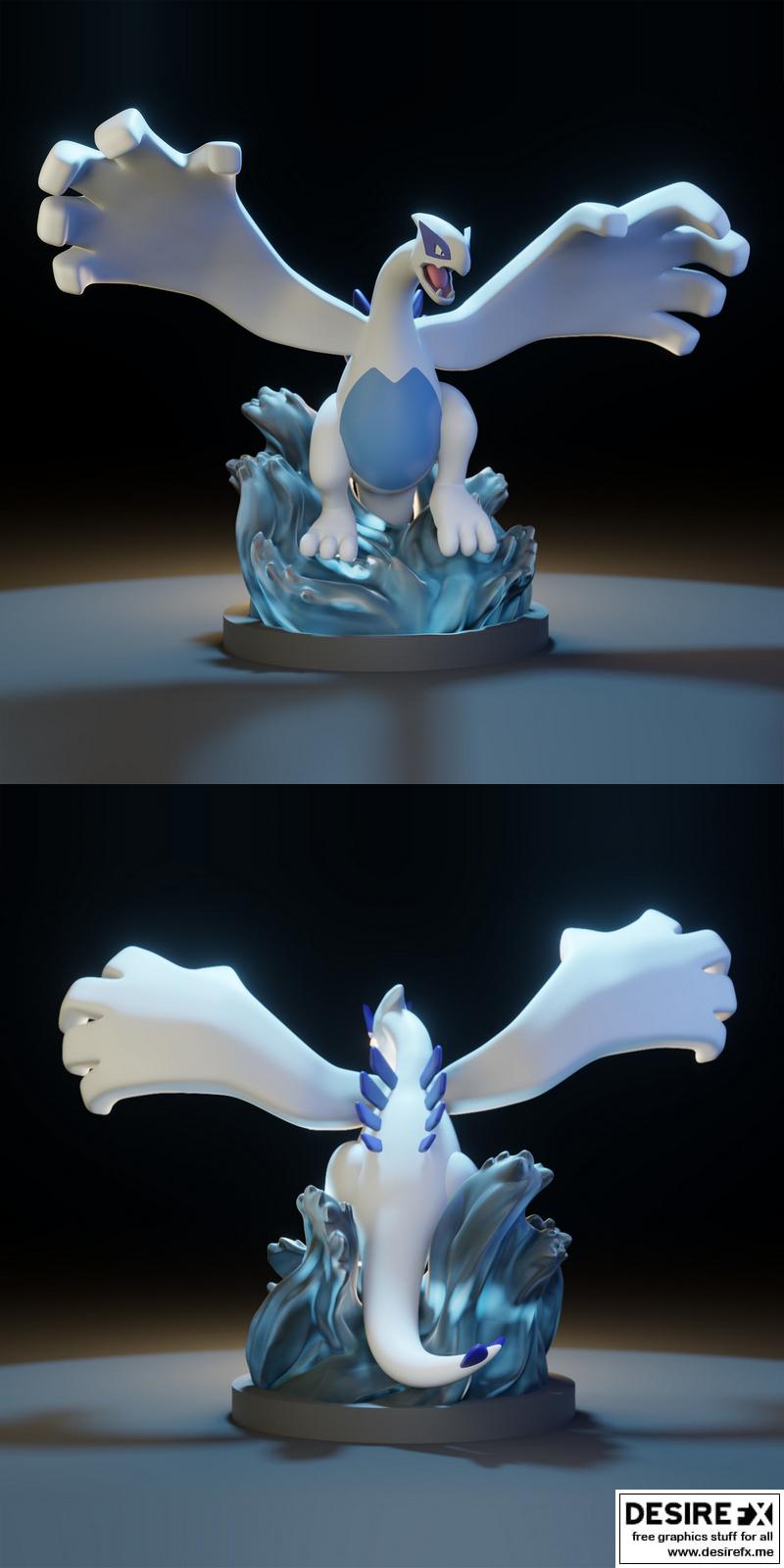 宝可梦卢比亚 3D打印模型|Lugia Pokemon – 3D Print Model