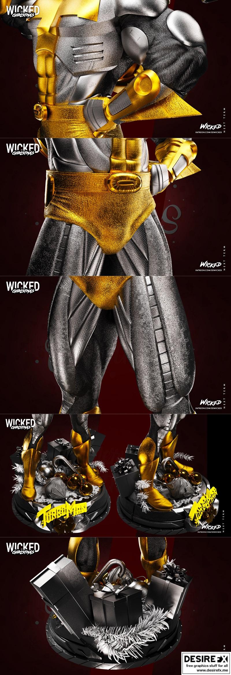 Wicked酷炫战士3D打印模型|Wicked – Trubo Man Sculpture – 3D Print Model STL