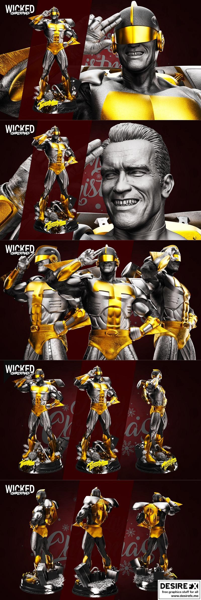 Wicked酷炫战士3D打印模型|Wicked – Trubo Man Sculpture – 3D Print Model STL