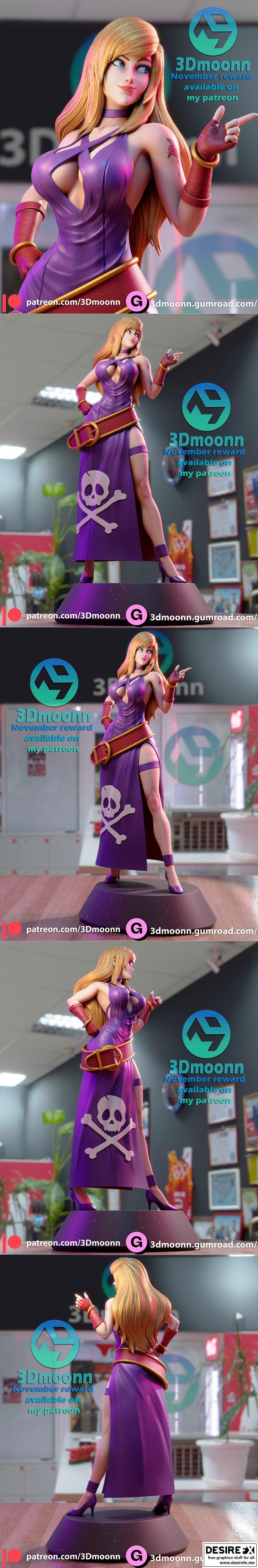 3D打印模型：B.Jennet 3D打印角色模型|3Dmoonn – B.Jennet – 3D Print Model STL
