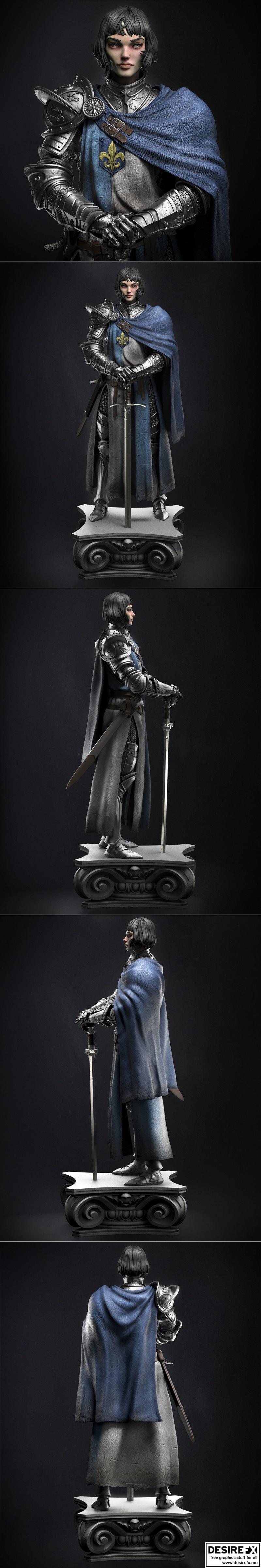 圣女贞德 - 3D打印模型 STL|Joan of Arc – 3D Print Model STL