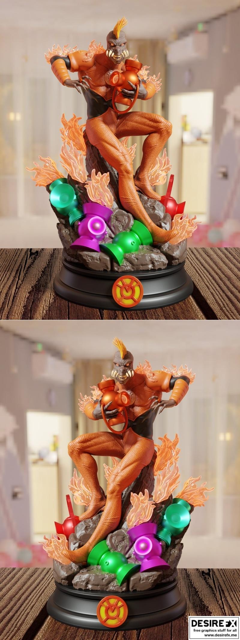 Larfleeze橙色版 3D打印模型|Larfleeze Orange – 3D Print Model STL