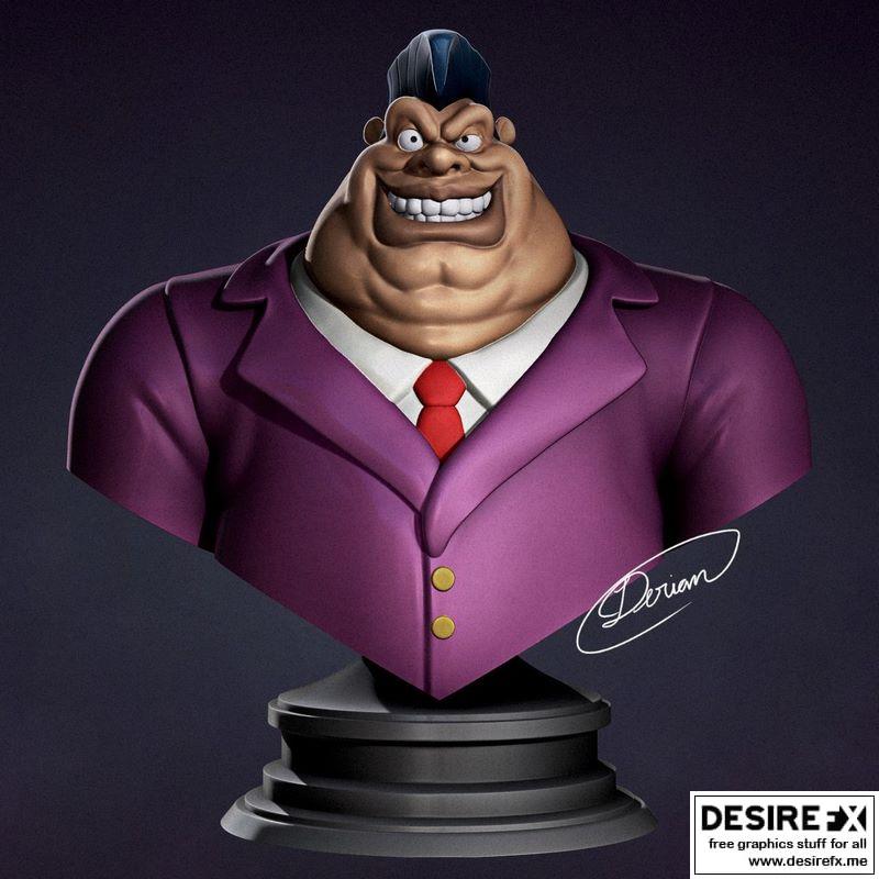 火星骑师3D打印模型|Limburger 1 Bust – Biker Micer from Mars – 3D Print Model