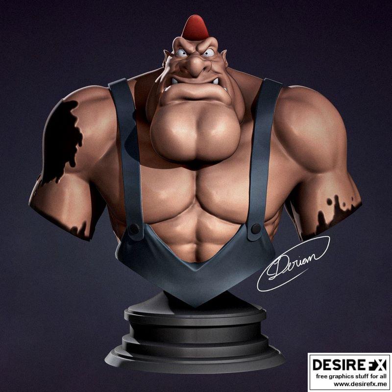 火星骑手——3D打印模型|Grease Pit Bust – Biker Micer from Mars – 3D Print Model