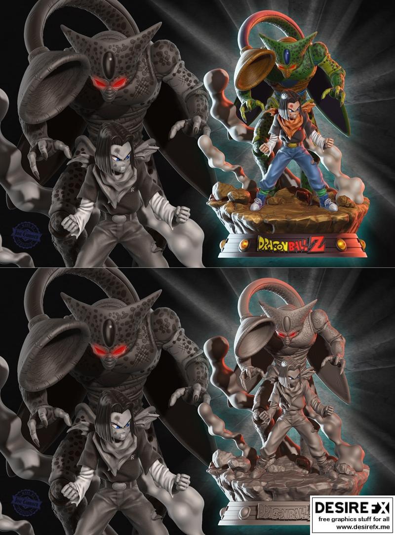 安卓17与细胞——3D打印模型|Android 17 and Cell – 3D Print Model STL