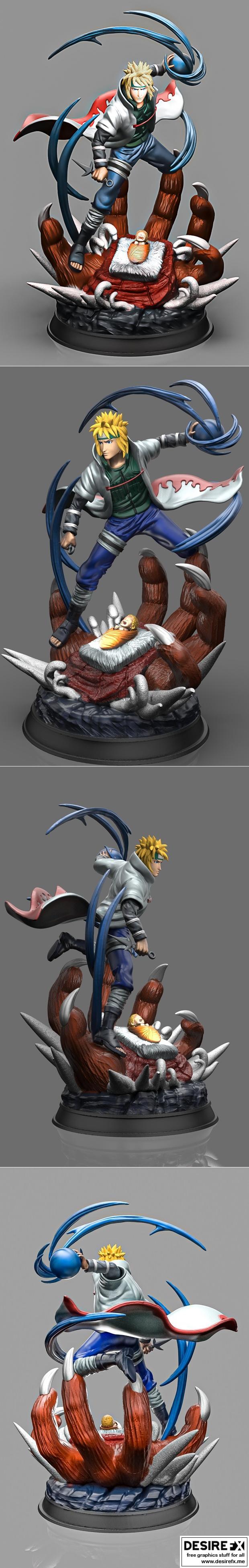 漩涡鸣人 3D打印模型|Minato – yondaime hokage – naruto – 3D Print Model STL