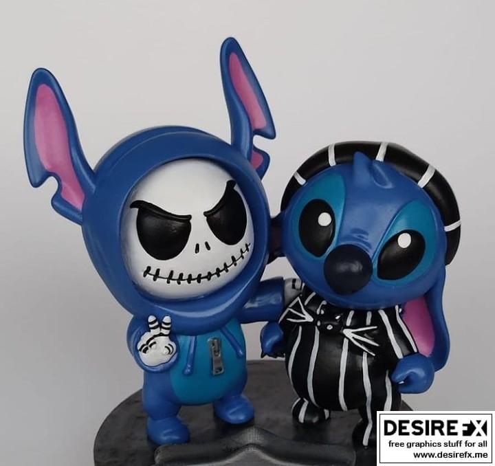 Stitch和Jack——3D打印模型|Stitch and Jack – 3D Print Model STL